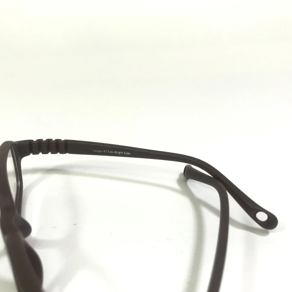 Kids Bright Eyes Eyeglasses Frames Harper 47 Matte Brown Rubberized 47-16-110
